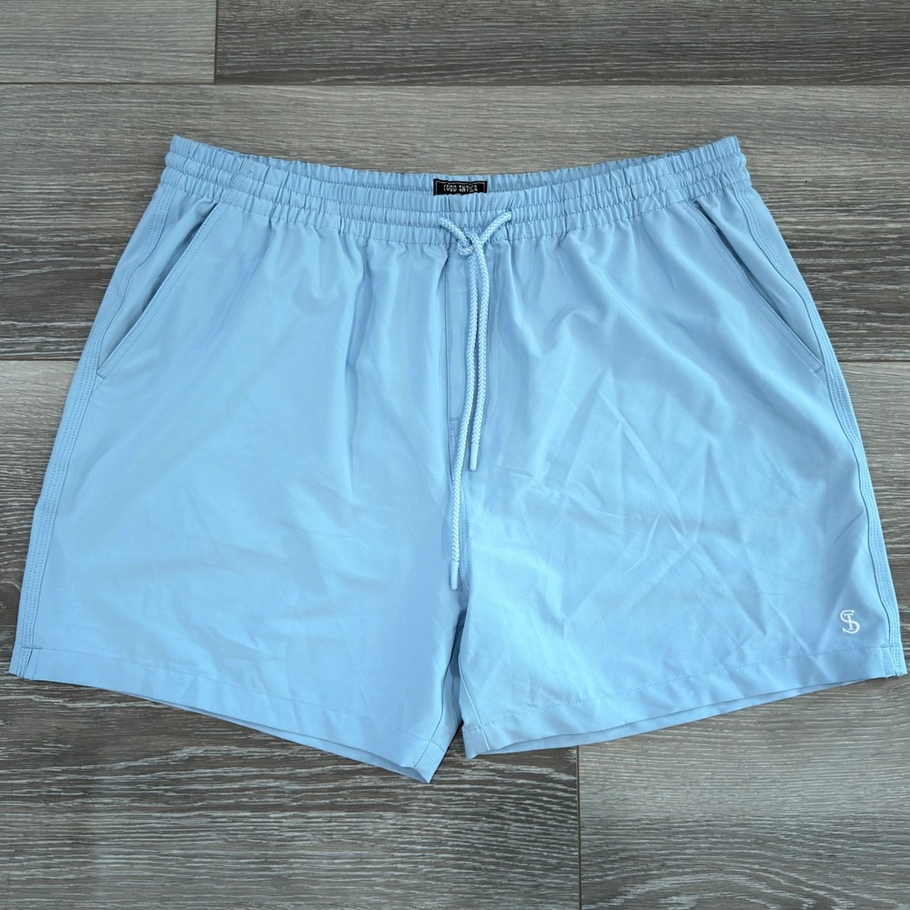 Todd Snyder Solid Weekend Swim Shorts Blue Tide XXL 309 3090 1000 073 Mens